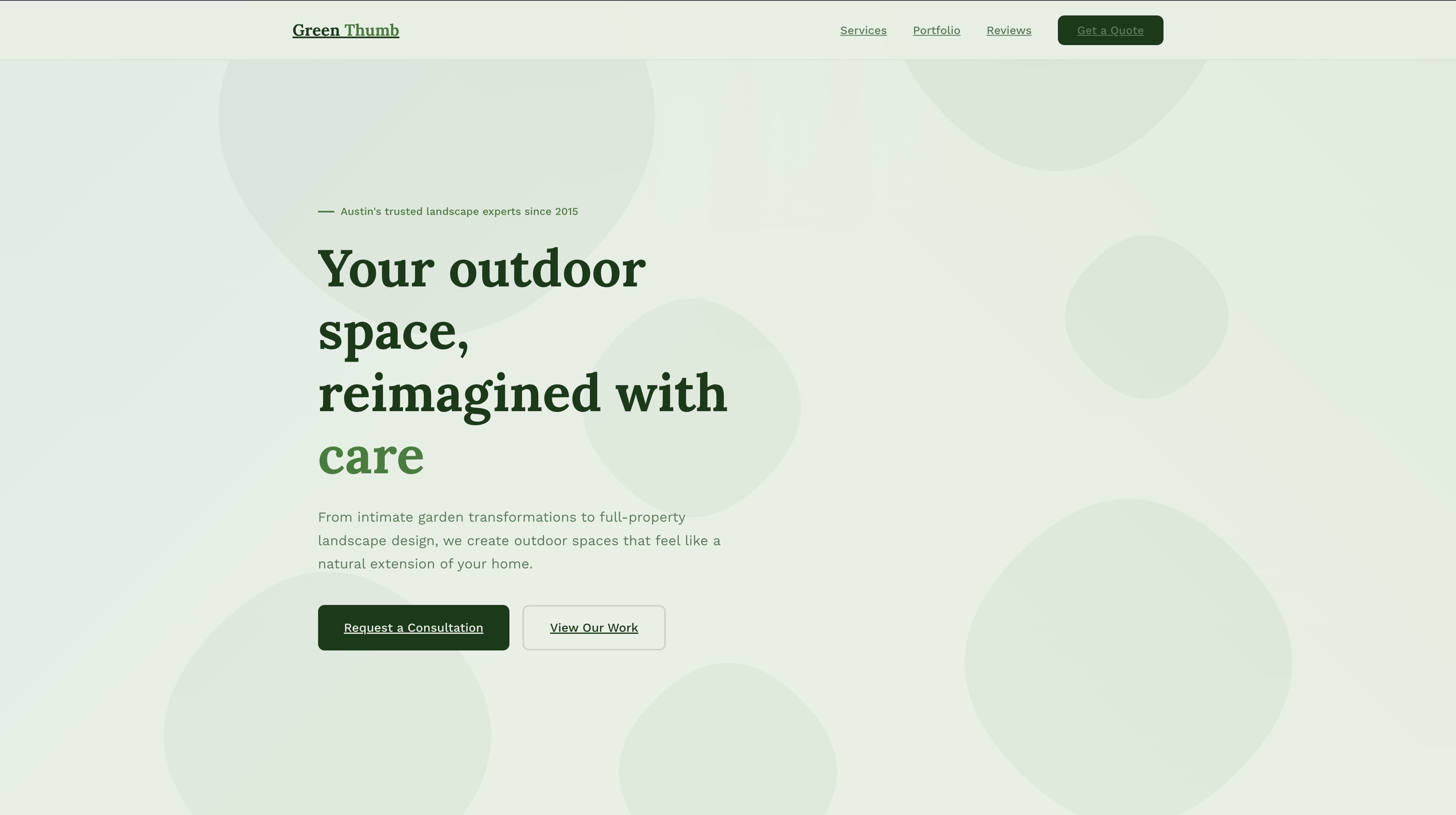 Green Thumb Landscaping after redesign